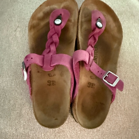 Birkenstock Pink Braided Sandals - Picture 2 of 6